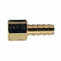 K-T Industries Air Hose End, 1/4 x 3/8 in, Barb x FNPT, Brass 6-5212